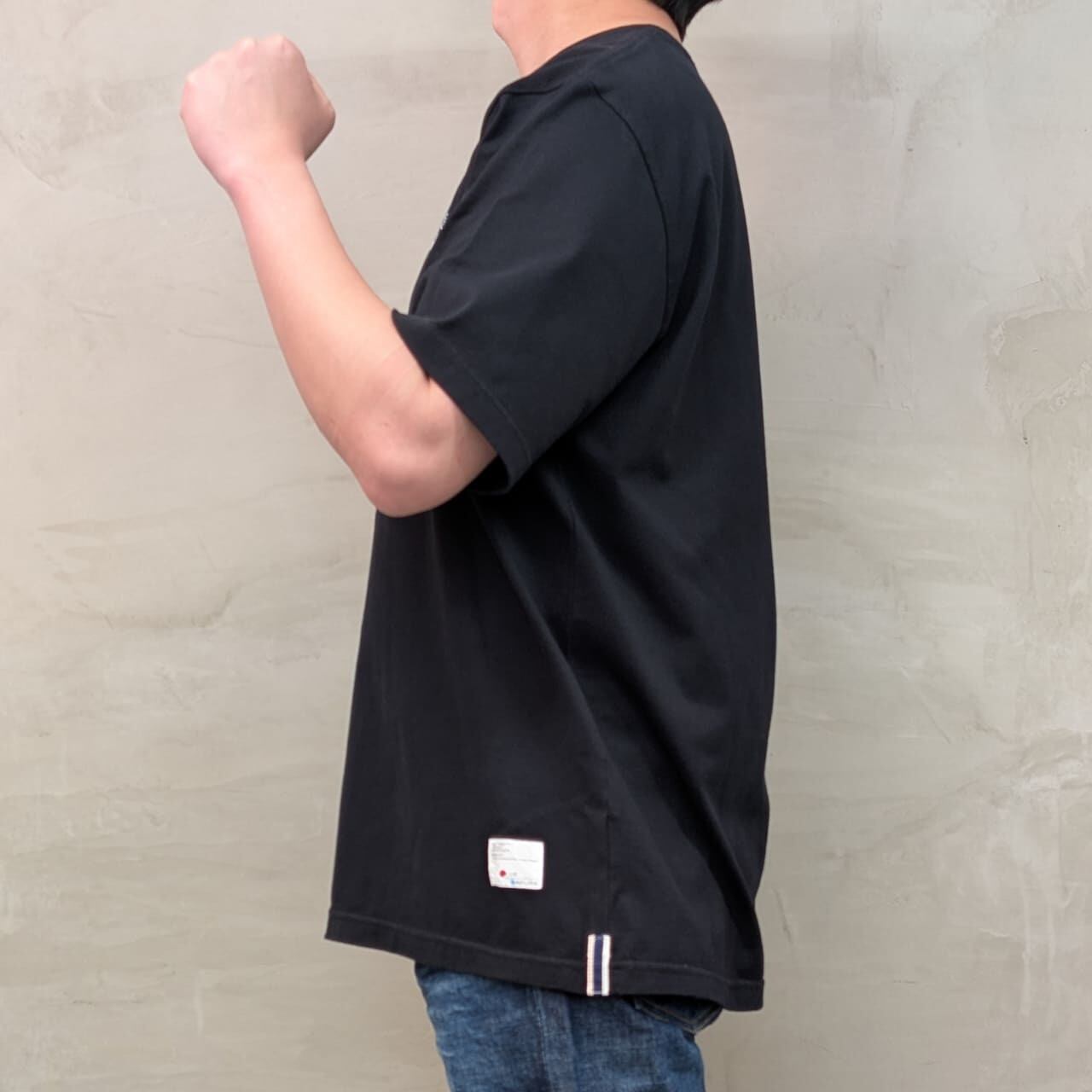 T-SHIRT ［BLUE SAKURA LOGO］ / BLACK×WHITE