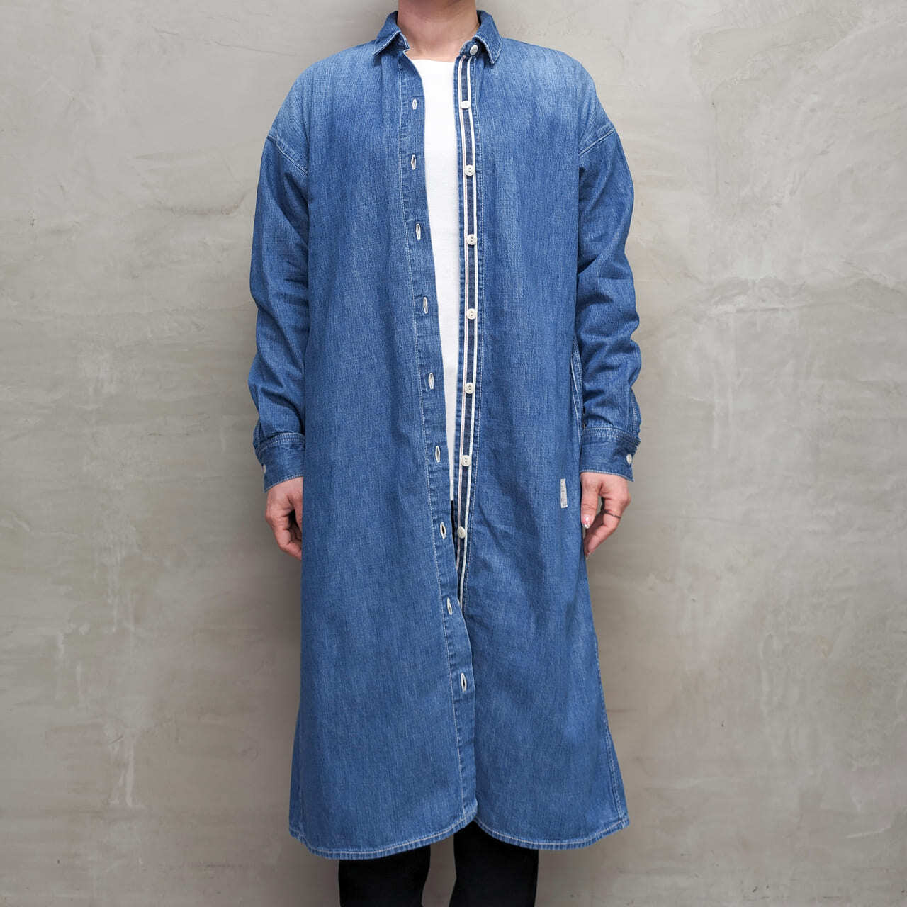DENIM LONG SHIRT ""USED""