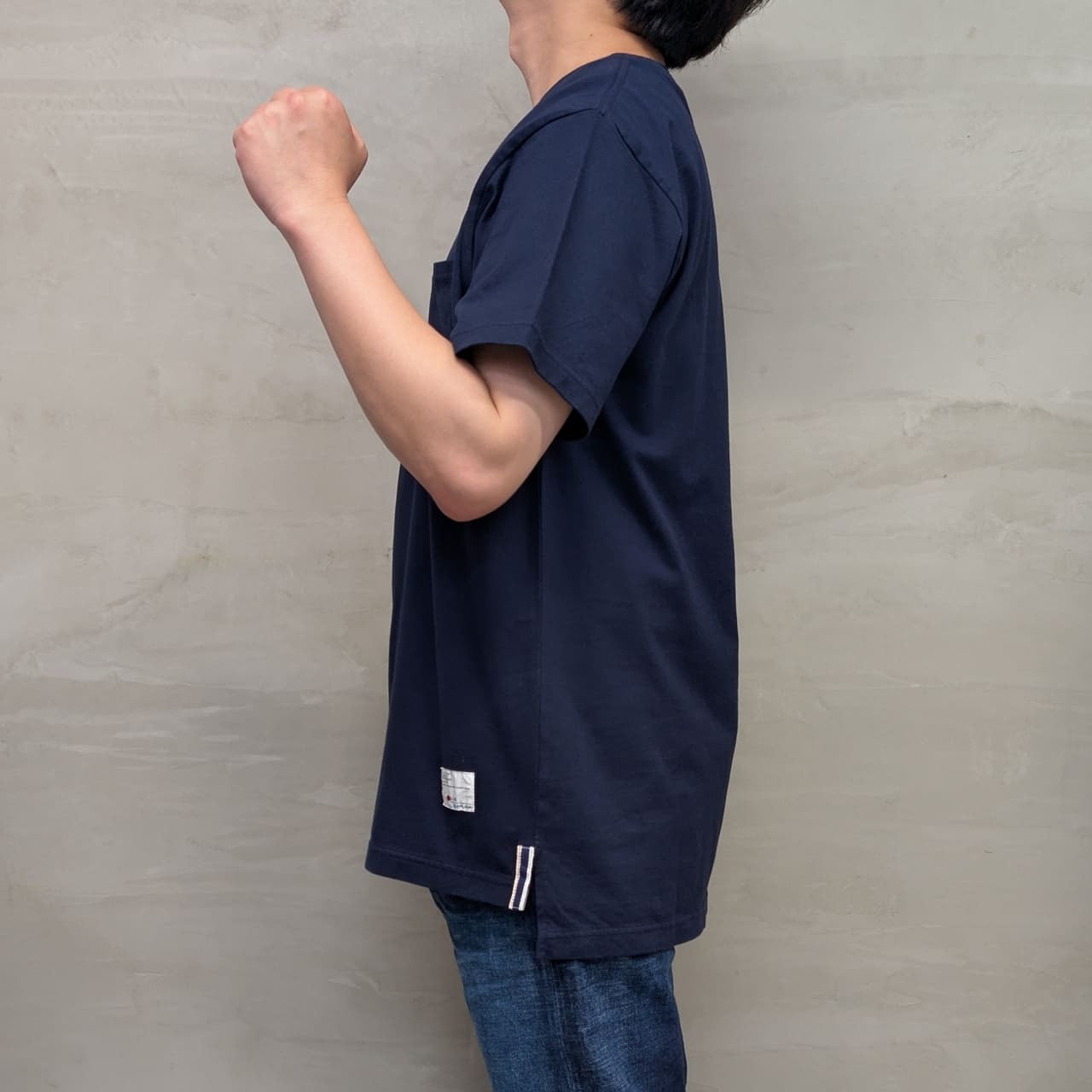PLAIN T-SHIRT［STEP］/ NAVY