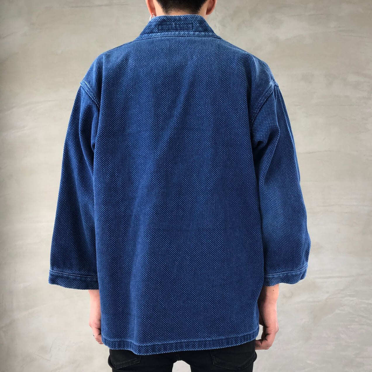 DENTO"" SASHIKO KIMONO JACKET ［LONG SLEEVE］ / INDIGO